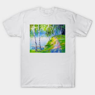 Birches by the river T-Shirt